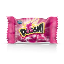 Chicle Poosh Sabor Tutti Frutti – Goma de mascar premium con explosión frutal, textura suave y duradera, ideal para refrescar el aliento y disfrutar de un dulce placer en cualquier momento del día