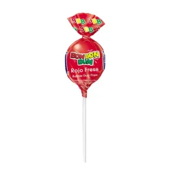 Chupetín Bon Bon Bum sabor fresa – Dulce y jugoso caramelo de fruta para niños, ideal para meriendas, fiestas y recompensas, con textura suave, sin colorantes artificiales, presentación de 200 g, perfecto para compartir y disfrutar en cualquier ocasión